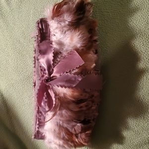 Vintage Feather Evening Clutch Purse